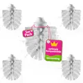 Bürstenking WC Ersatzbürstenkopf, 69 mm, Toilettenbürstenkopf Set passend für M12 WC-Garnituren, Borsten Ersatzklobürstenkopf, mit M12 Innengewinde, 5 Stück, weiß