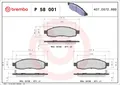 NEU - BREMBO P58001 Bremsbelagsatz, Scheibenbremse