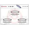 P 58 001 BREMBO Bremsbelagsatz, Scheibenbremse PRIME LINE