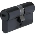 ABUS Profilzylinder Doppelzylinder D6X 40/40 vs., mit Not- und Gefahrenfunktion, Schwarz, Mit Codekarte-5 Schlüssel, Spezialstifte für erhöten Pickingwiderstand schwarz 40/40 mm