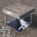 Schachtabdeckung Edelstahl 900x900 Höhe 50 mm Revisionsschacht Gullideckel Auspflasterbar EN - 124