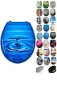 Grafner MDF WC Sitz viele schöne Motive zur Auswahl - stabile Qualität - einfache Montage WC Deckel Klobrille (Blue Drop)