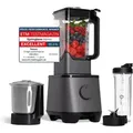 SPRINGLANE Hochleistungsmixer Hanno 2000 W, 2,5 L Tritan-Behälter, Selbstreinigungsfunktion, inkl. Edelstahlbehälter & To-Go Flasche - Grau