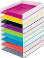 LEITZ Briefablage Briefablage Wow Duo Colour A4 Polystyrol weiß/rot