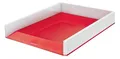 LEITZ Briefablage WOW Duo Colour DIN A4 perlweiß/rot