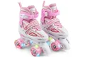 Apollo Rollschuhe LED Rollschuhe größenverstellbar Super Quads X-Pro, größenverstellbare Roller Skates für Mädchen und Jungen - Größen 31-42