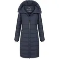 Navahoo Mondmädchen Damen Winter Steppmantel mit Kapuze und Fleecefutter