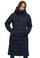 Navahoo Damen Winterjacke (XS-3XL) - Wind- & Wasserabweisend, große Kapuze, seitliche Gehschlitze, Steppmantel, Warme Jacke Frauen - N036 (M, Navy)