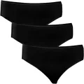 Schiesser Damen Slip, 3er Pack, Gr. 44, Schwarz (schwarz 000)