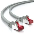 0,25m CAT6 Netzwerkkabel Patchkabel Ethernet Kabel Netzwerk LAN DSL Kabel - grau