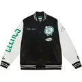 Boston Celtics NBA Mitchell & Ness Team Origins Varsity Satin Jacke-S - Schwarz - S