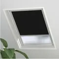 Dachfenster Verdunkelungsrollo geeignet für Velux Fenstergröße MK08 schwarz 61,3x121,5 cm - Schwarz