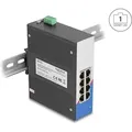 Delock Industrie Gigabit Ethernet Switch 8 Port RJ45 für Hutschiene - Schwarz