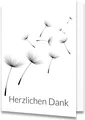 Danksagungskarten Trauer mit Umschlag, 12 Trauerkarten Danksagung "Pusteblume"