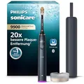 Philips Sonicare DiamondClean Prestige 9900 elektrische Zahnbürste - Schallzahnbürste mit SenseIQ, A3 Premium-All-in-One-Bürstenkopf und Ladeetui in Mitternachtsblau (Modell HX9992/12)