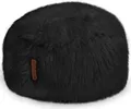 Green Bean® Sitzsack Fellotpik mit Füllmaterial (EPS Perlen) - Indoor Maße ca 100 x 55 cm - Bean Bag Sitzkissen Sitzpuff Sitzsessel Bodenkissen Lounge Schwarz
