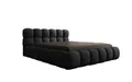 Luxusbetten24 Polsterbett Designer Polsterbett Boston Bouclé, mit Stauraum + kostenloser Aufbau, Schwarz | Schwarz