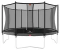 BERG Trampolin Favorit Regular 380 + Sicherheitsnetz Comfort Stahlrahmen Grau
