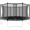 BERG Trampolin Favorit Regular 380 Grey mit AirFlow inkl. Sicherheitsnetz Comfort