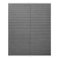 Lichtblick Plissee Klemmfix, ohne Bohren, verspannt, lichtdurchlässig, Blickdicht, Uni, mit eleganter Crushed Optik 75 cm x 130 cm (B x L), Hellgrau