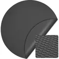 Wiltec Pool Solarfolie Ø 3,6 m, schwarz, Poolheizung aus 140 μ starkem PE Film, Poolabdeckung Poolplane Solarplane rund