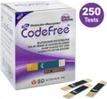 SD CodeFree Blutzuckerteststreifen 250 Stk. für Blutzuckermessgerät Vorteilspack