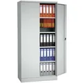 Gürkan Stahlschrank mit Flügeltüren 92 x 195 cm grau, 92x195x42 cm