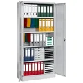 Gürkan Stahlschrank 100070 lichtgrau 92,0 x 42,0 x 195,0 cm, aufgebaut