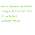Gürkan Stahlschrank 100070 Lichtgrau 92,0 X 42,0 X 195,0 Cm, Aufgebaut (42600901