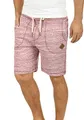 !Solid SDAris Herren Sweatshorts Kurze Hose Jogginghose mit Melierung Kordel Eingrifftaschen Baumwollmischung Regular fit, Größe:2XL, Farbe:Wine Red (0985)