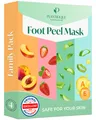 Fußmaske Anti Hornhaut Socken - 4 Paar Fussmaske Hornhautentferner Socken - E...