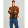 Jack & Jones Lederimitatjacke JJEROCKY in Kunstlederoptik mit Reißverschlusstaschen unifarben, modisch, regular fit, Lederimitat braun XL (54/56)