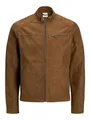 JACK & JONES Kunstlederjacke Herren,Beige (Cognac/Fake Suede),XL
