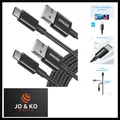 USB C Kabel, [2 Stück 3m] 3.1A USB auf USB C Kabel, Nylon Geflochten Schnelll...