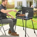Tragbarer Gasgrill 2 Brenner 7 kW 2-in-1 Tischgrill mit Braten Refurbished