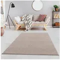 Jimri Teppich Lotus Wohnzimmer Teppich Einfarbig Kurzflor Läufer Uni, Rechteckig, Wohnzimmer Teppich Einfarbig Kurzflor Läufer beige Rechteckig | 120 cm x 170 cm