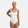 cfab (creamy fabrics) Miederbody Bodysuit Sculpting Shapewear mit Slip-Weiß-S (1-tlg) Figurformend weiß S