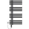 LuxeBath Badheizkörper Iron EM 500x1000mm Anthrazit mit Heizstab 600W Digital