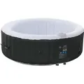 AREBOS Whirlpool aufblasbar | Ø208cm | 6 Personen | 130 Düsen | 1000L | Abdeckung - Grau