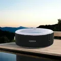 Arebos - Whirlpool Aufblasbar In & Outdoor 6 Personen 208 Cm 130 Massagedüsen Mit Heizung 1.000 Liter Inklusive Abdeckung Bubble Spa & Wellness Massage
