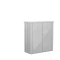 BIOHORT Terrassenschrank "Romeo", BxHxT: 132 x 140,2 x 57 cm, silber-metallic - silberfarben