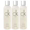 Calvin Klein CK One 3 x 250 ml Body Wash Bodywash Showergel Duschgel Set