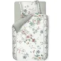 Pip Studio Bettwäsche Tokyo Bouquet White Weiß Blumen Blüten Zweige Motive Gepunktet Perkal Wendeoptik, Größe:155 cm x 220 cm