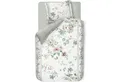 PiP Studio Bettwäsche Tokyo Bouquet Weiß, Perkal, 2 teilig, Lilien, Dahlien, Punkte, Paspel