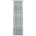 Einzelschal mit Kräuselband ZIRBELLO - blau-grün - 225x132 cm blickdicht