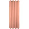 Einzelschal UNI COLLECTION - orange - mit Ösen - 175x145 cm blickdicht