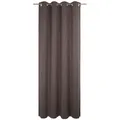 Einzelschal UNI COLLECTION - dunkelbraun - mit Ösen - 225x145 cm blickdicht