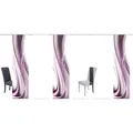 6-teiliges Schiebevorhang-Set ONDA - beere - je 60x245 cm blickdicht