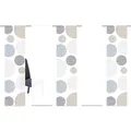 5-teiliges Schiebevorhang-Set BORDEN - stein - je 60x245 cm blickdicht