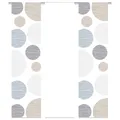 3-teiliges Schiebevorhang-Set BORDEN - stein - je 60x245 cm blickdicht